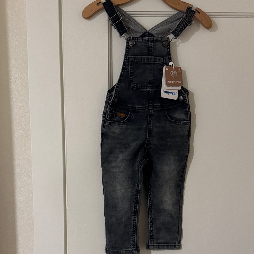 Mayoral Charcoal Kids Overalls